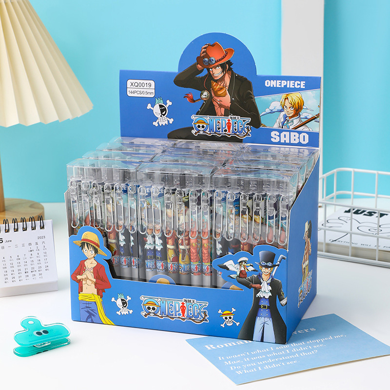 Gel Ink Pen Set - Anime One Piece 12/24Pcs Black Ink