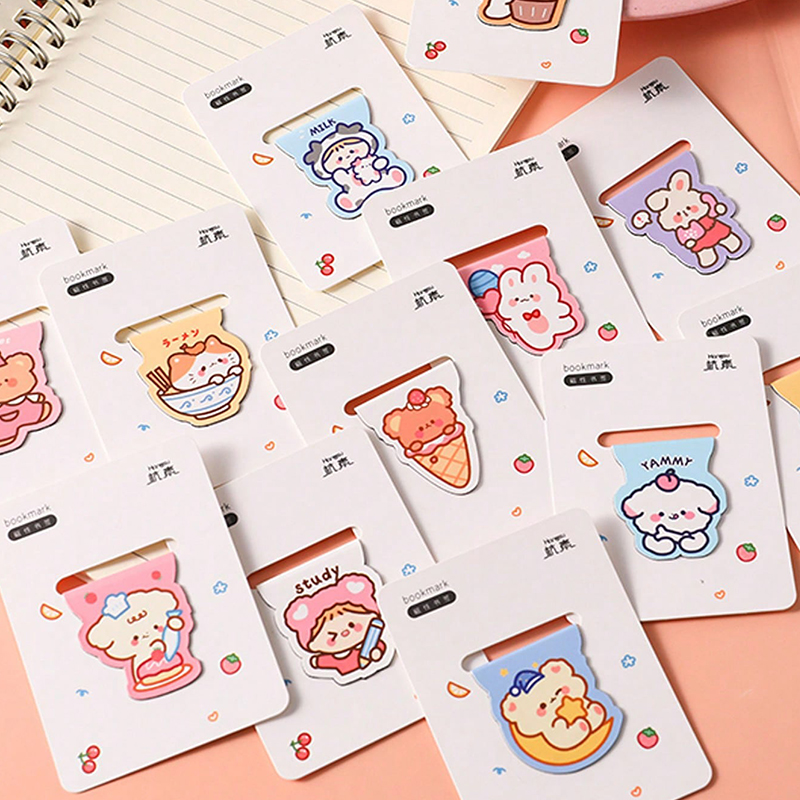 5pcs Cute Cartoon Bear Magneti - Bookmark Magnetic Clip 评论和价格