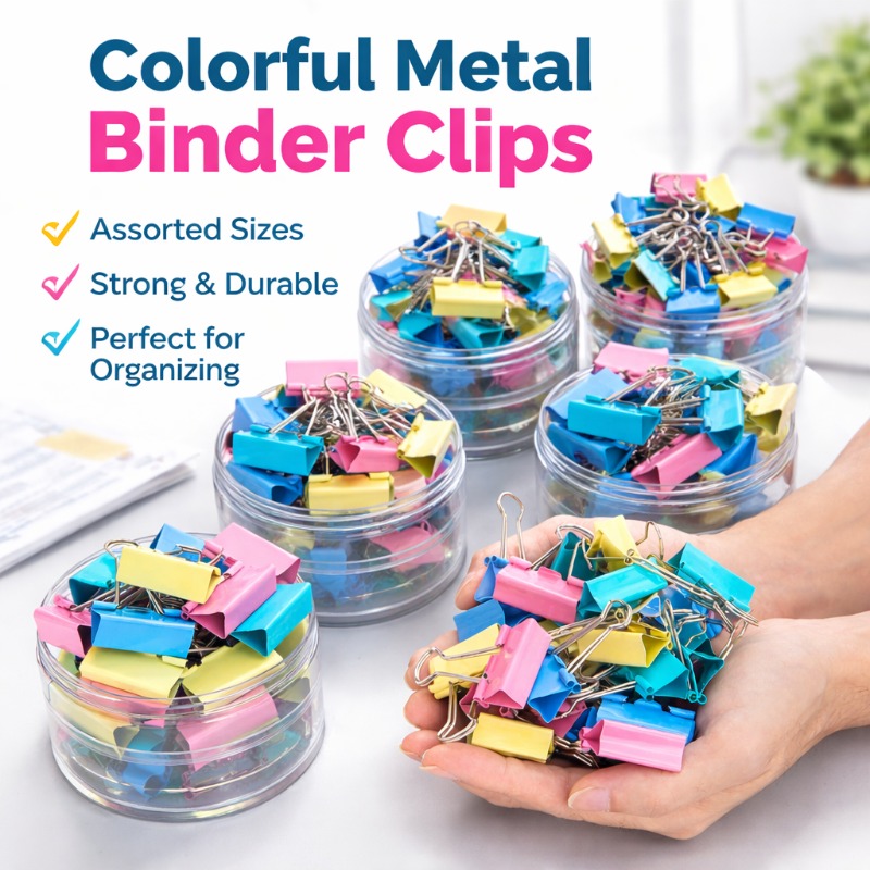 40PCS/Set Long Colorful Metal  - Supply Of Office Stationery 评论和价格