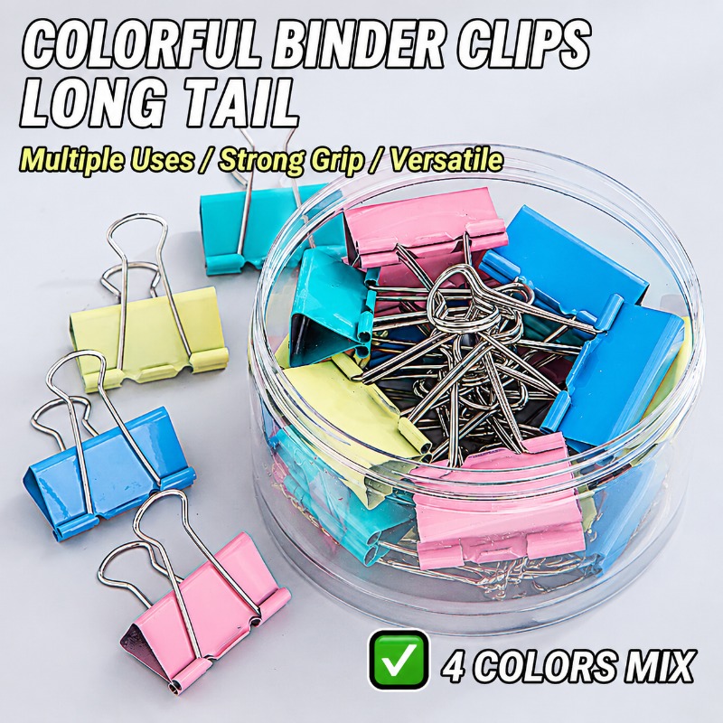40PCS/Set Long Colorful Metal  - Supply Of Office Stationery 评论和价格