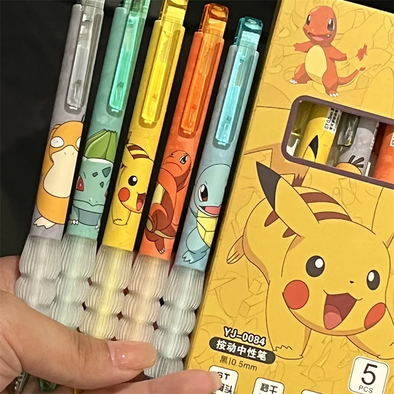 5pcs Pikachu Gel Pen Set Pokem - Gel Ink Pen Set 评论和价格
