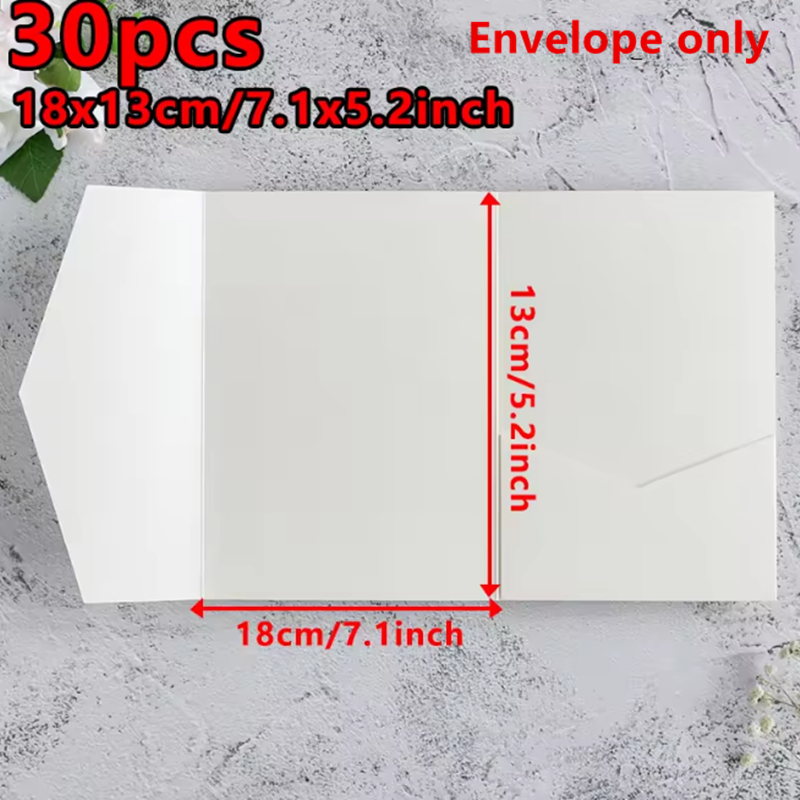 30pcs 18x13cm Green Envelopes  - Stationery Supply Business 评论和价格