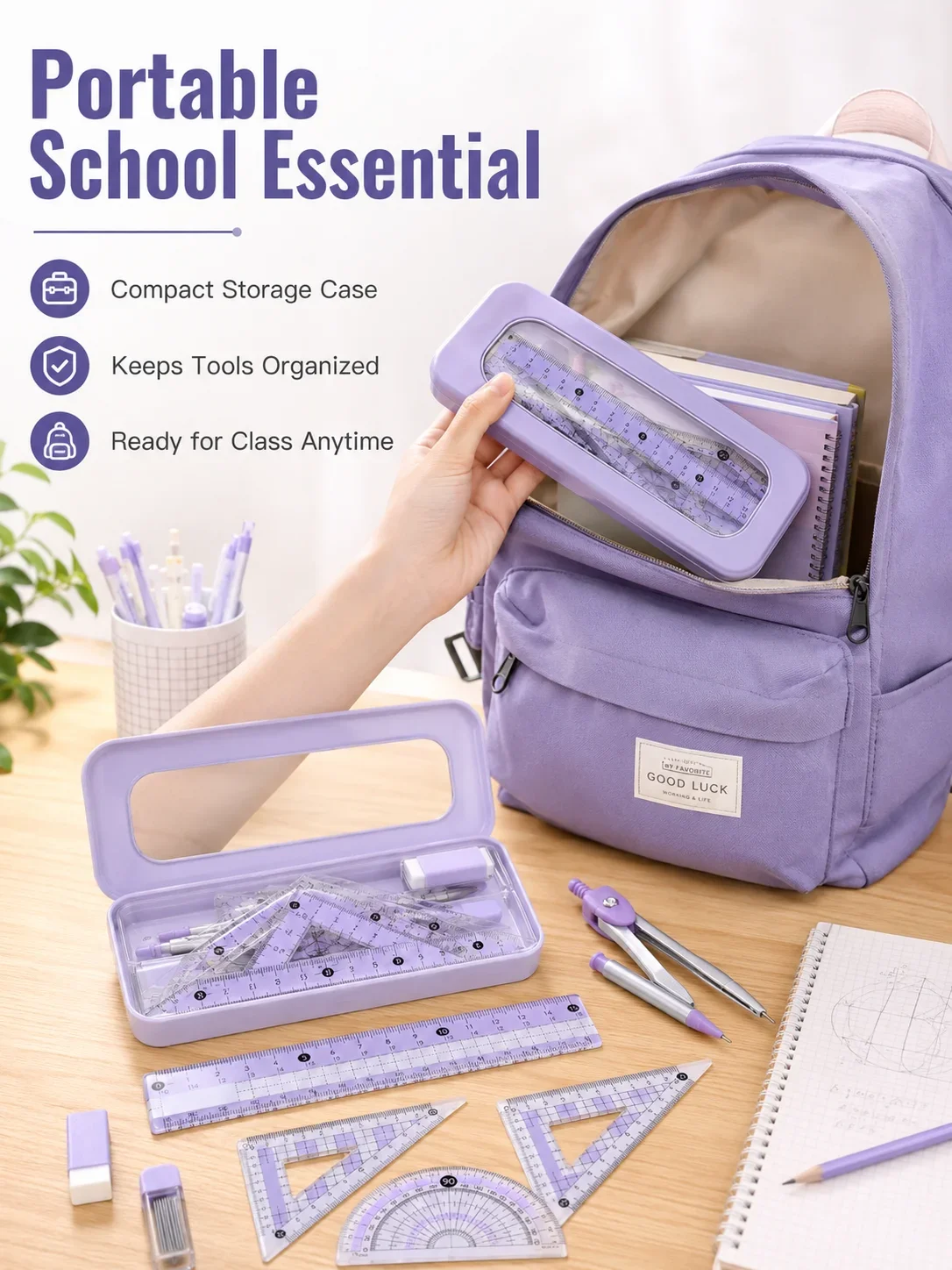 8-Piece Math Geometry Set for  - Compass Geometry Set 评论和价格