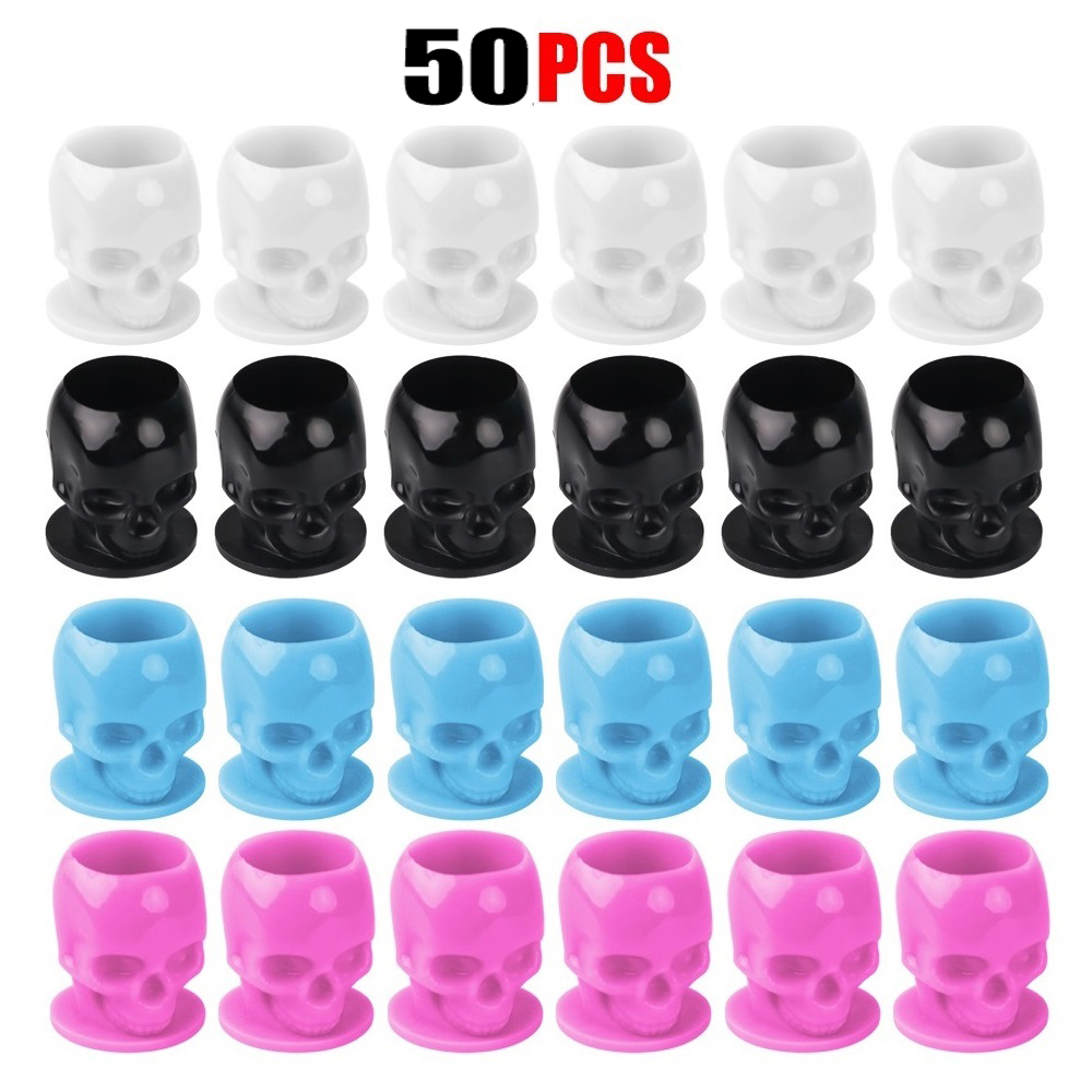 50 Pcs Safe Skull Design Tatto - Calligraphy Ink Bottle 评论和价格