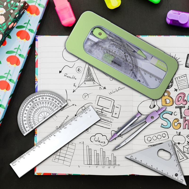 Protractor And Compass Set Mat - Compass Geometry Set 评论和价格