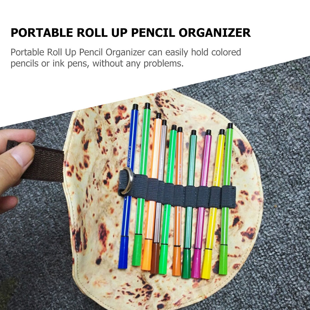 2Pcs Tortilla Pattern Canvas R - Pen Pouch Roll 评论和价格