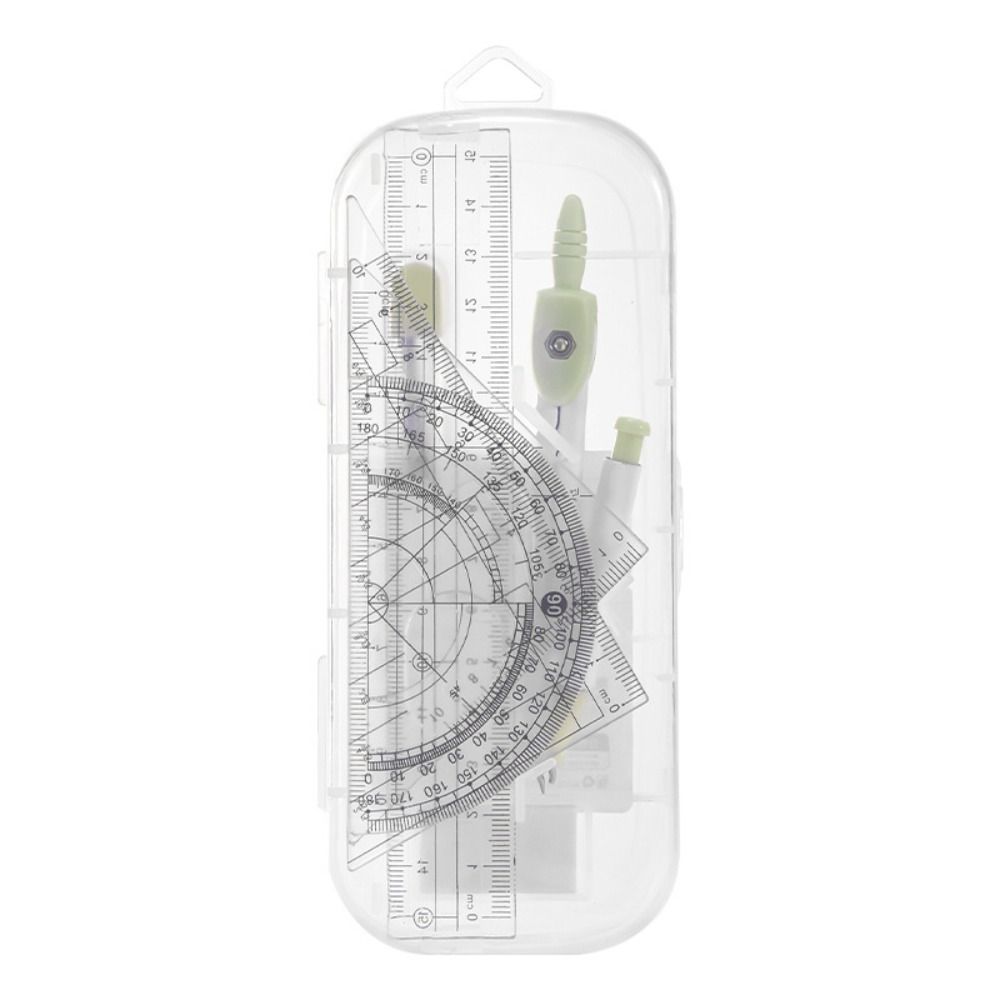 8PCS/Set Plastic Ruler Compass - Compass Geometry Set 评论和价格