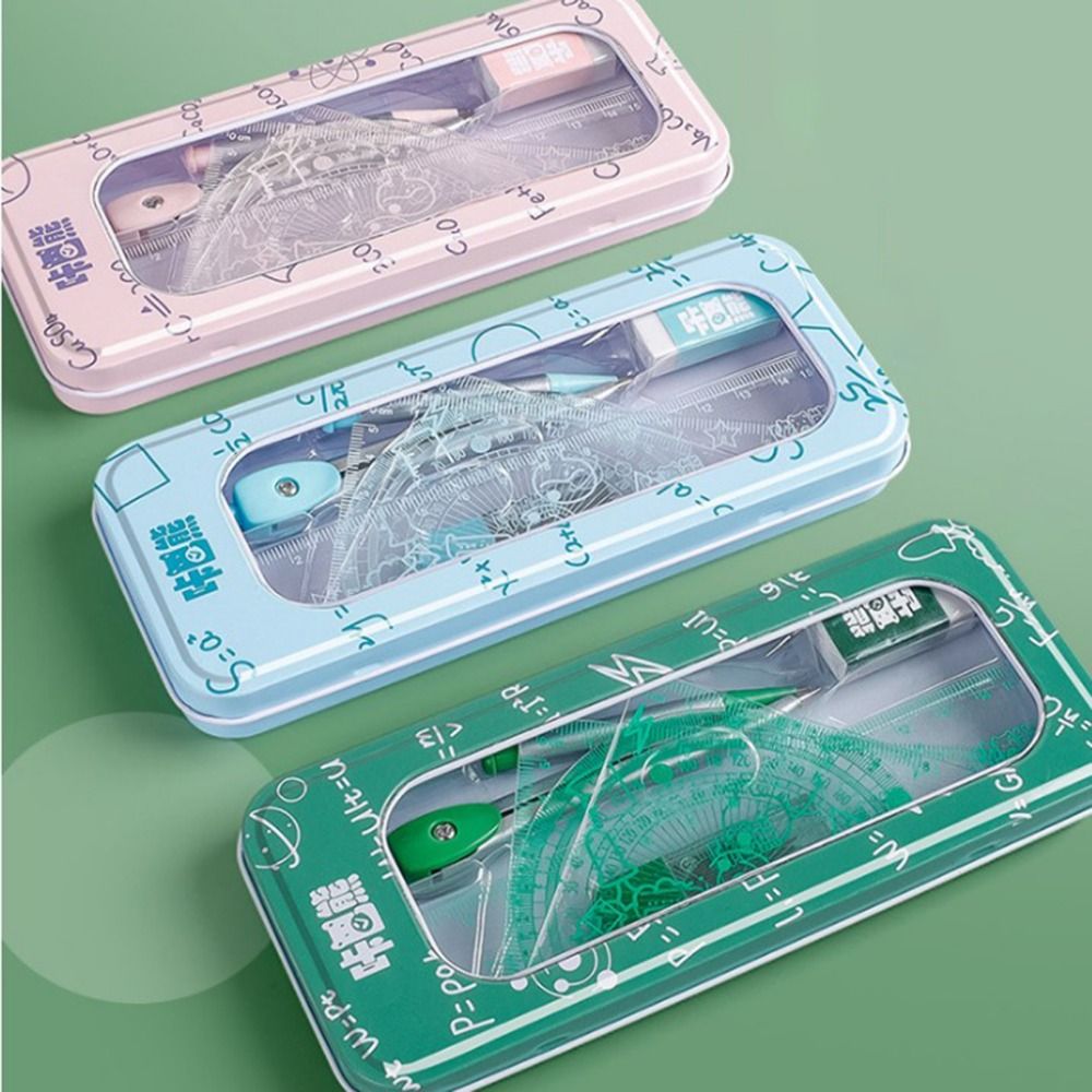8Pcs/Set Multifunctional Math  - Compass Geometry Set 评论和价格