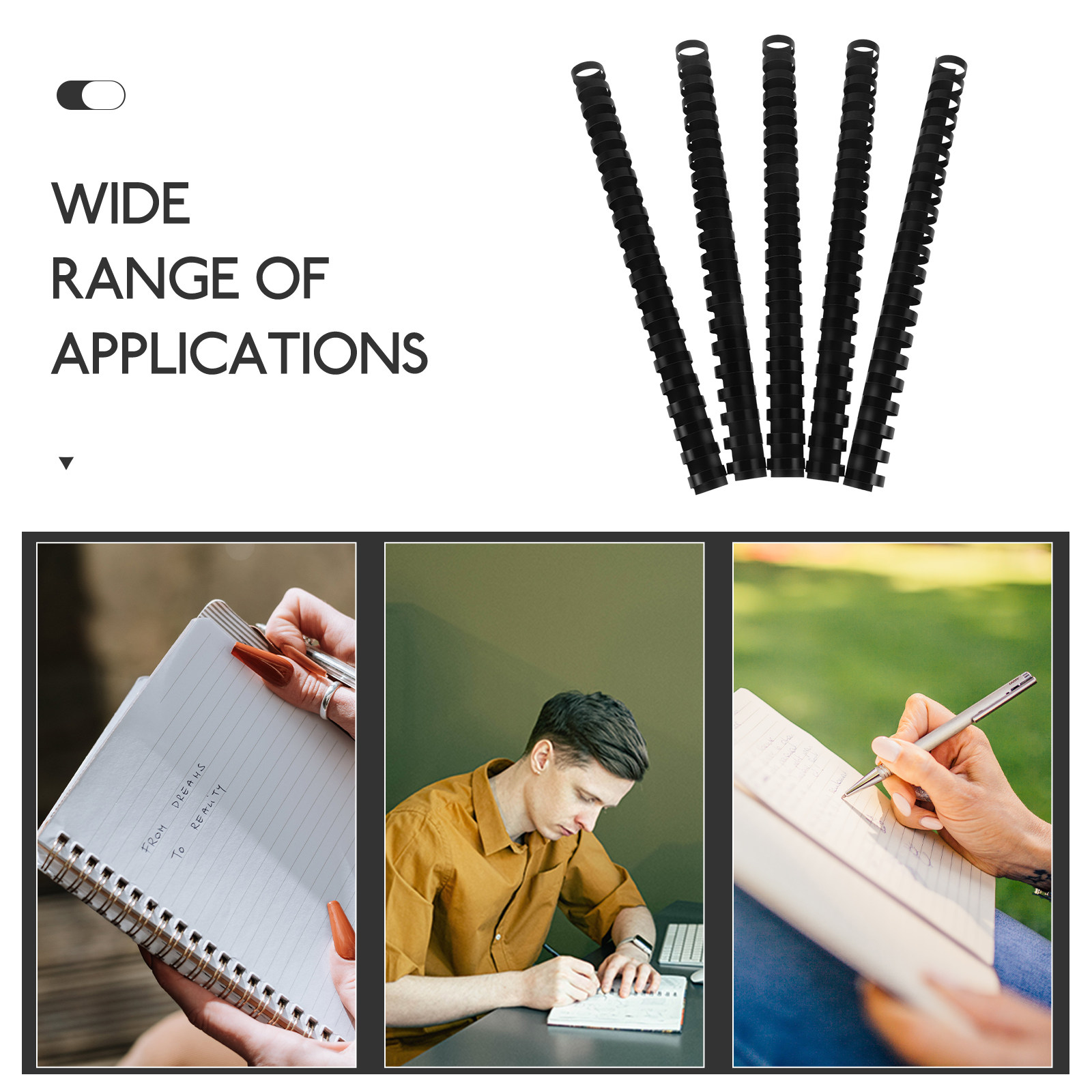 50Pcs 21-Ring Plastic Comb Bin - Binding Comb Plastic 评论和价格