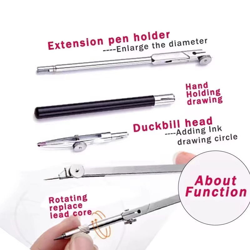 Stainless Steel Multifunctiona - Compass Geometry Set 评论和价格