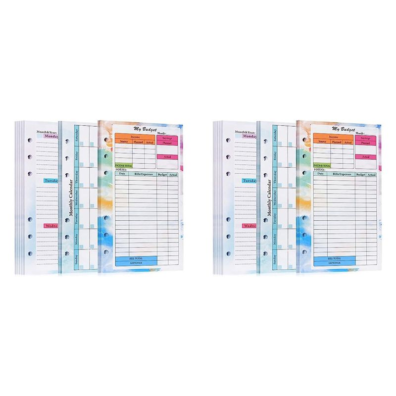 N36R-2 Set A6 Budget Planner R - Planner Weekly Budget 评论和价格