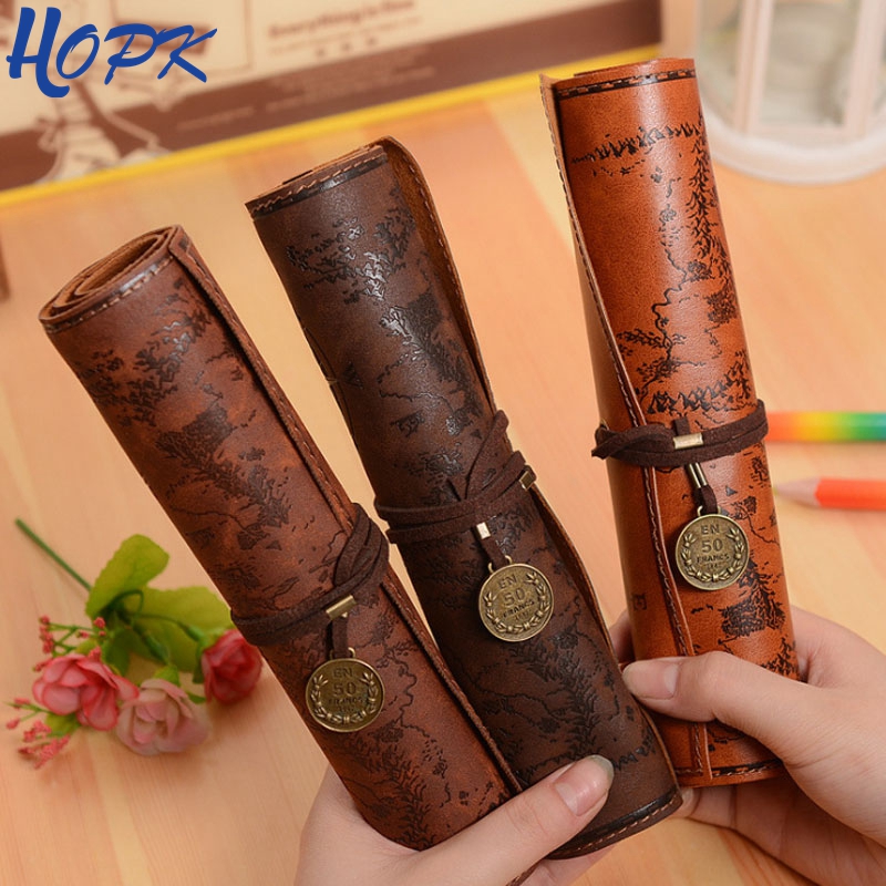 Vintage Retro Treasure Map Pen - Pen Pouch Roll 评论和价格