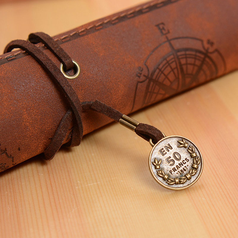 Vintage Retro Treasure Map Pen - Pen Pouch Roll 评论和价格
