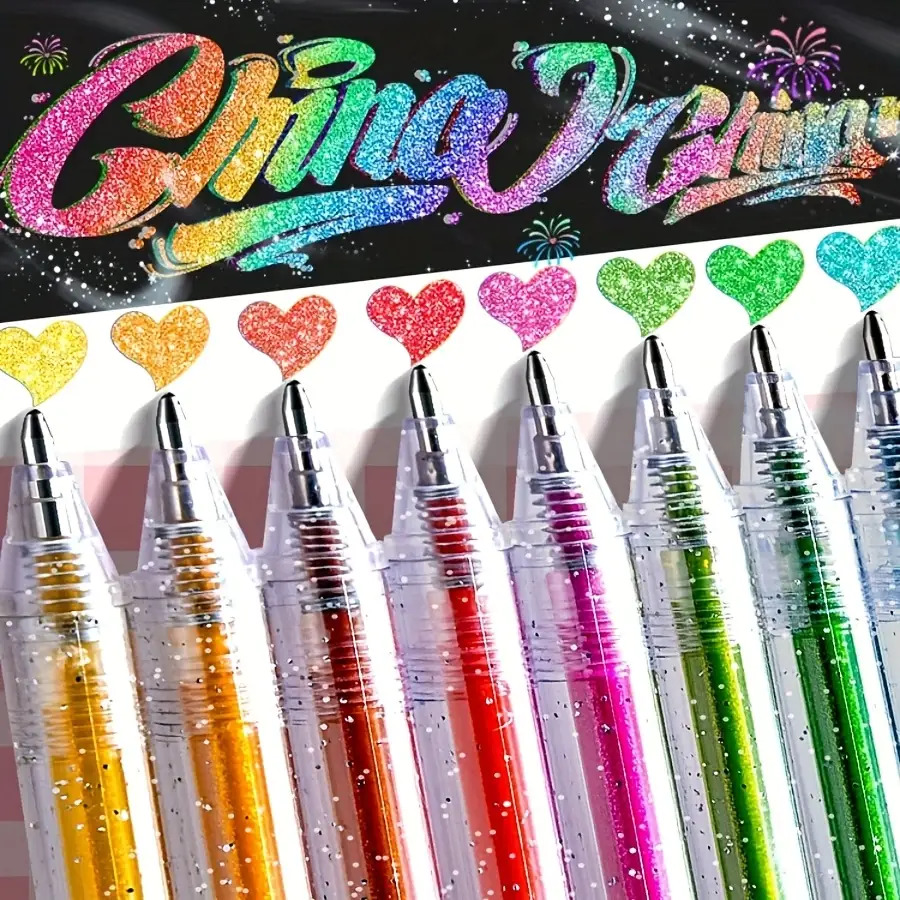 8/12/18-Piece Special Glitter  - Gel Ink Pen Set 评论和价格