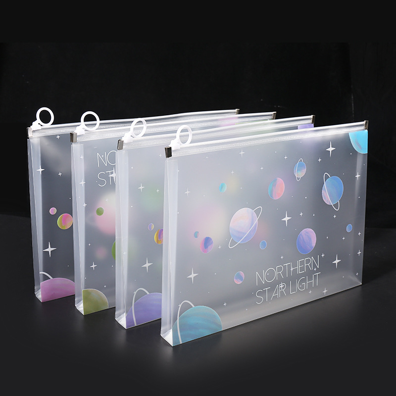 4/12pcs A4 Space Zipper Folder - Supply Of Office Stationery 评论和价格