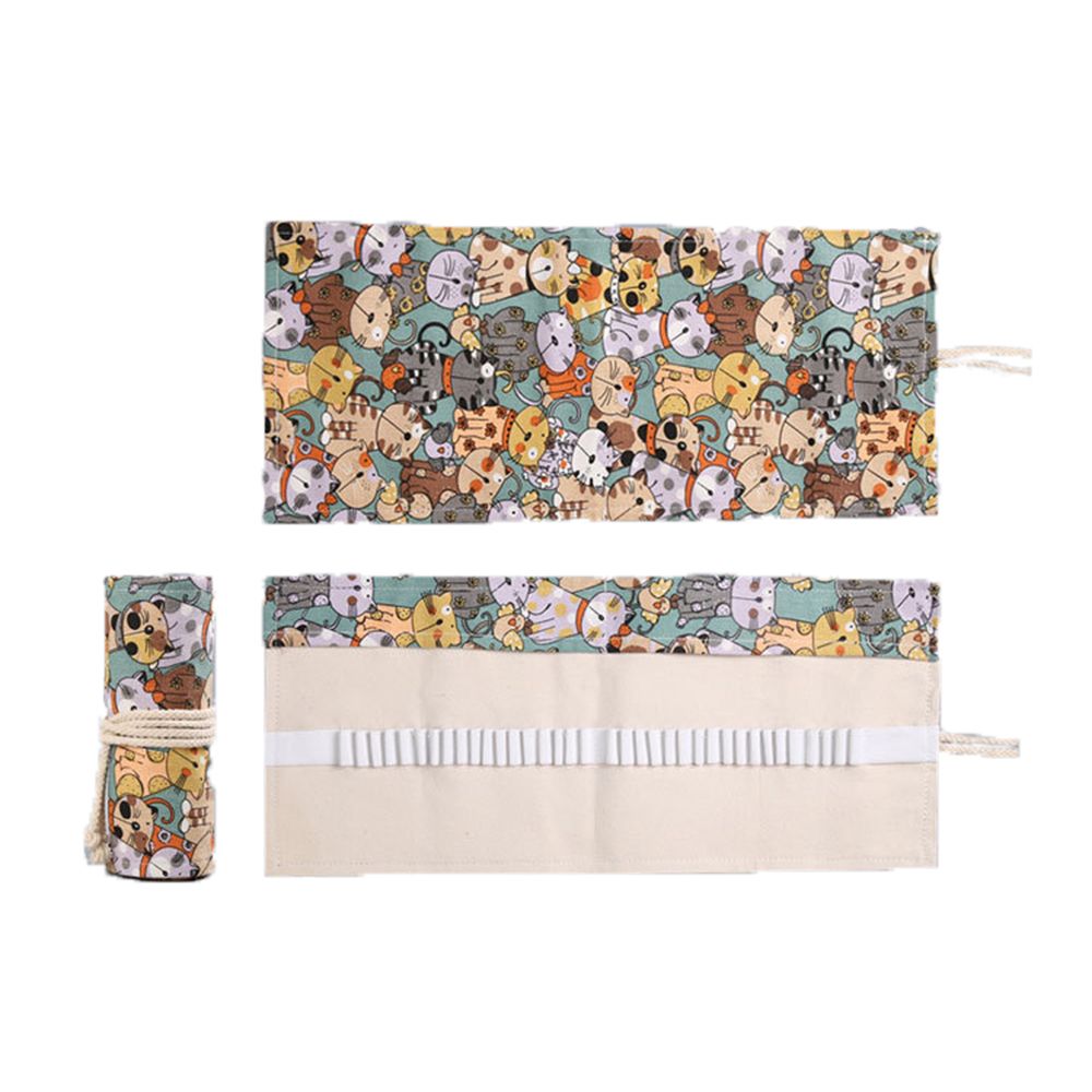 Creative Boys Girls Cute Cat R - Pen Pouch Roll 评论和价格