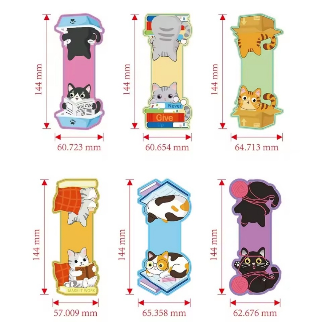 1set Creative Cat Pattern Magn - Bookmark Magnetic Clip 评论和价格